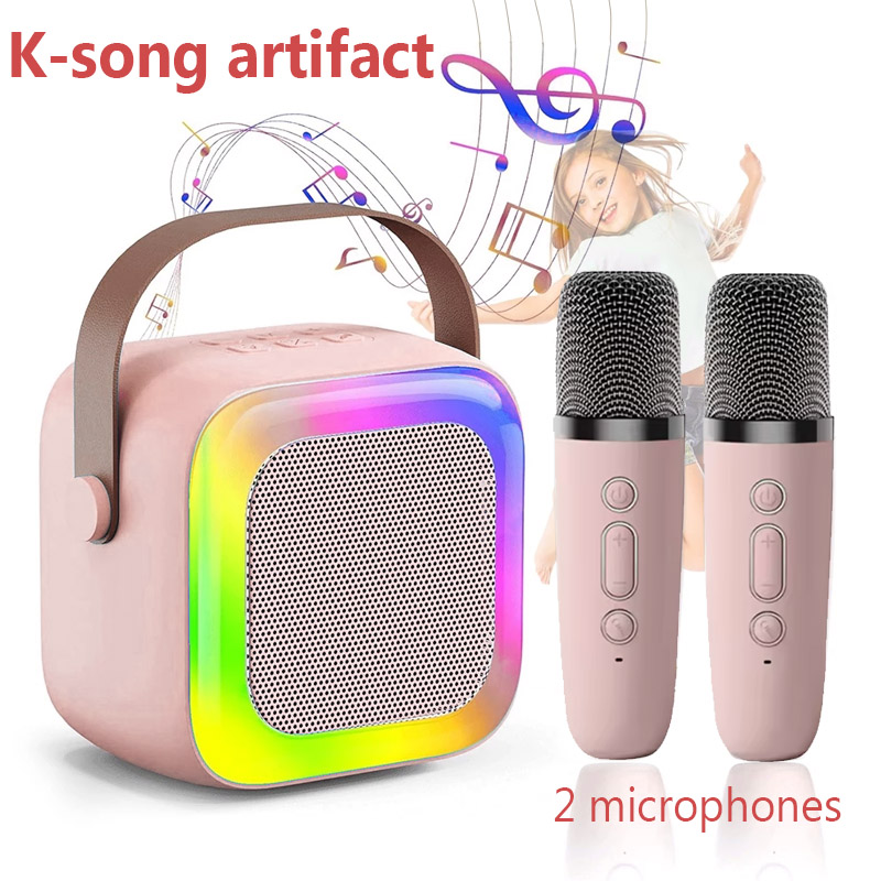 Shure Mic Sm58 - 新しいホット K12 Bluetooth スピーカーポータブルホームかわいいカラオケミニワイヤレスオーディオマイク付き K ソング家族歌唱マシン