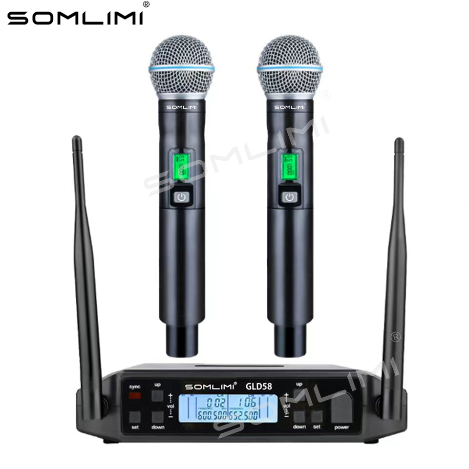 Shure Mic Sm58 - SOMLIMI G24-A58 600MHz メタルハンドヘルドプロフェッショナルワイヤレスマイク UHF 2