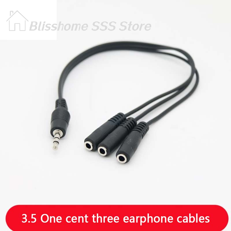 Earphone Splitter Jack - 【S】3.5mm 3ウェイポートAUXマルチヘッドホンイヤホンオーディオスプリッターアダプター3.5mmジャックハブスプリッターオーディオケーブル1オス-3メス