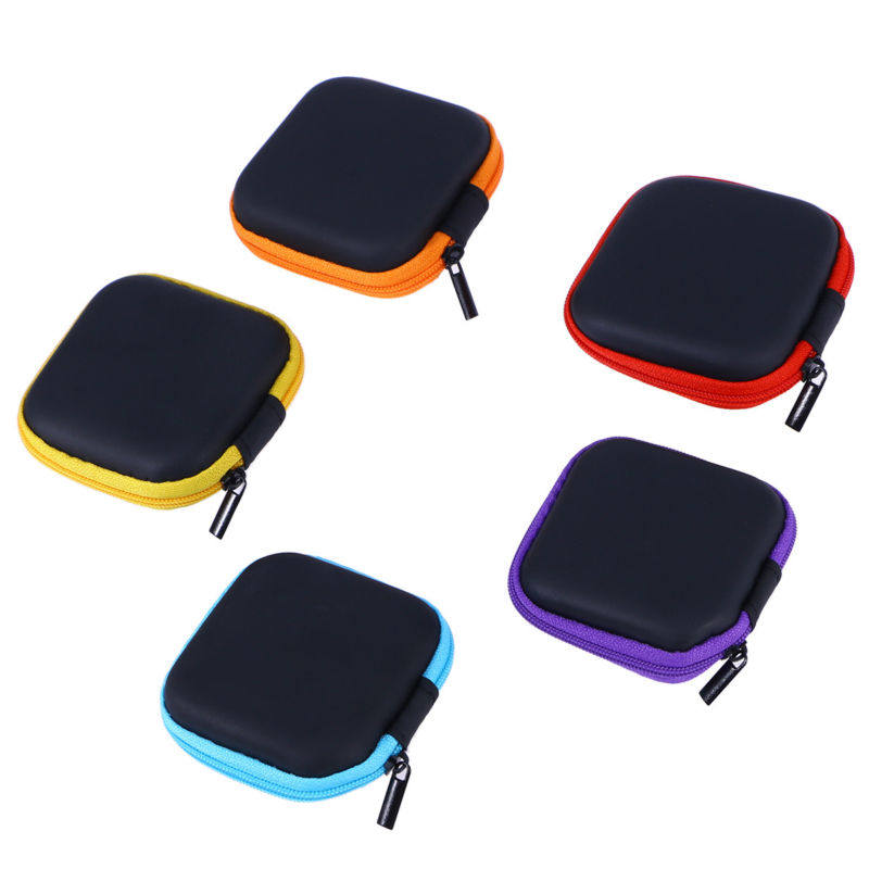 5個入り ミニイヤホン収納ケース、携帯用ハードシェル、ジッパ - Headphone Case Hard のレビューと価格