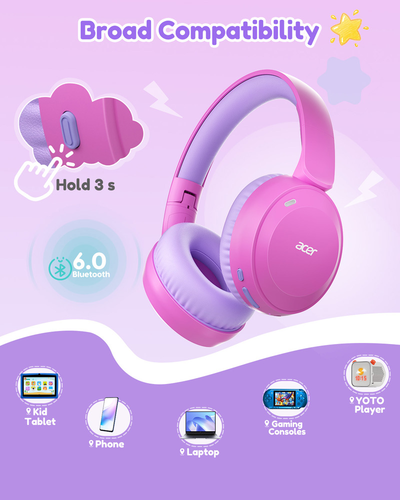 Acer OHR668 キッズ用 Bluetooth 6.0 - Audiophile Headphone Wired のレビューと価格