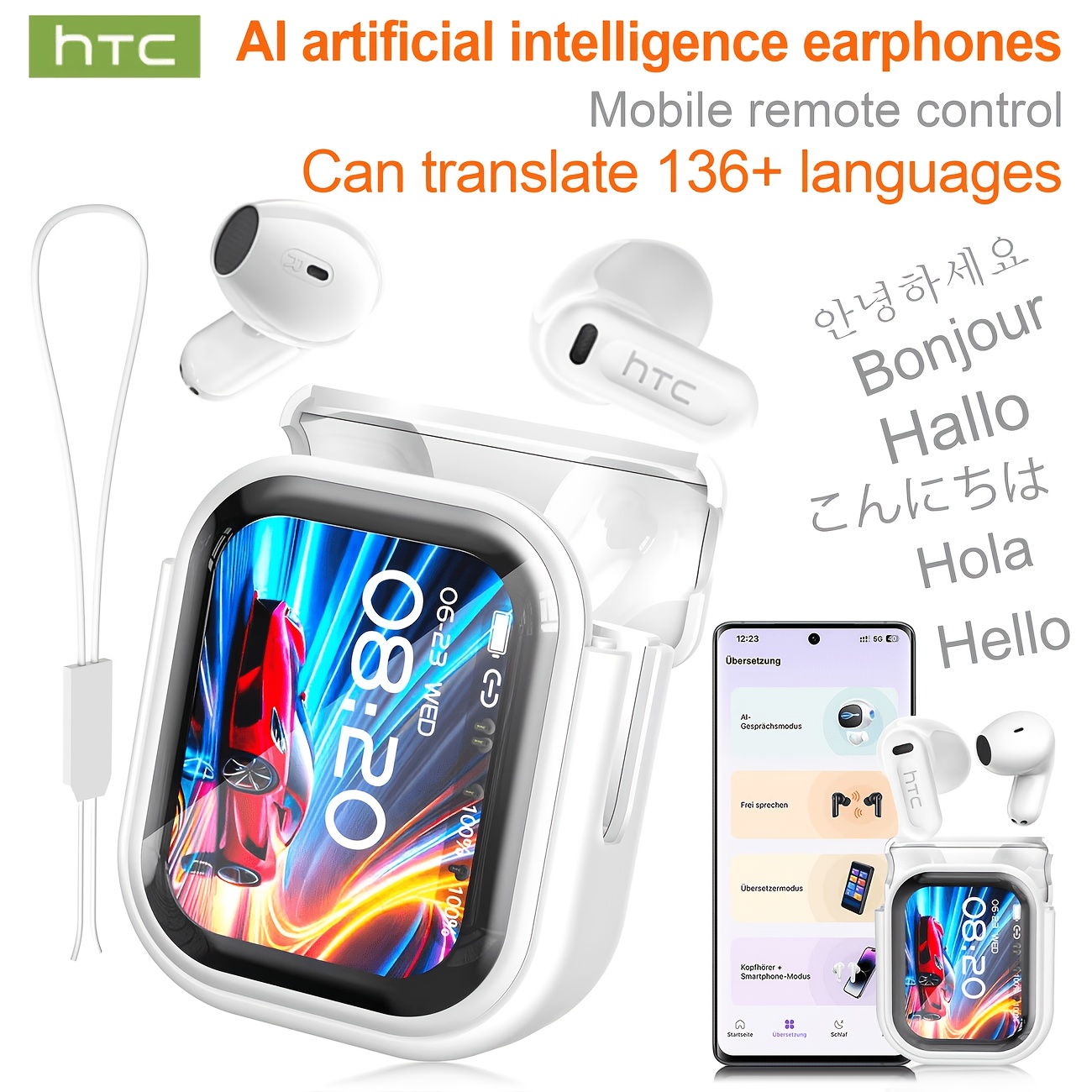 アップグレード版HTC NE20 TWS Bluetooth - Wireless Earbuds Tws のレビューと価格