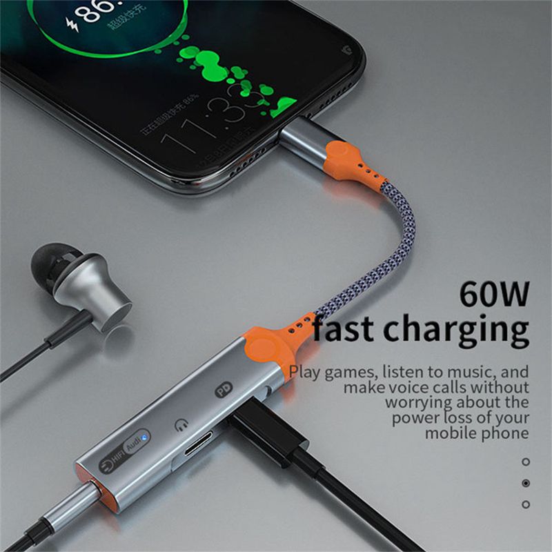 A99X ヘッドホンジャックアダプター PD60W 急速充電 - Earphone Splitter Jack のレビューと価格