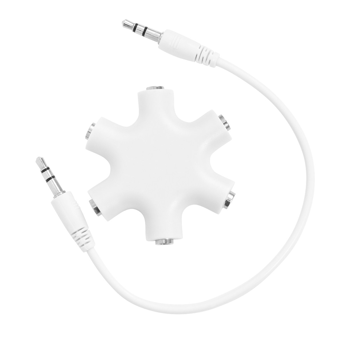 5ウェイ形状イヤホン音楽共有アダプター、3.5mmジャック、 - Earphone Splitter Jack のレビューと価格