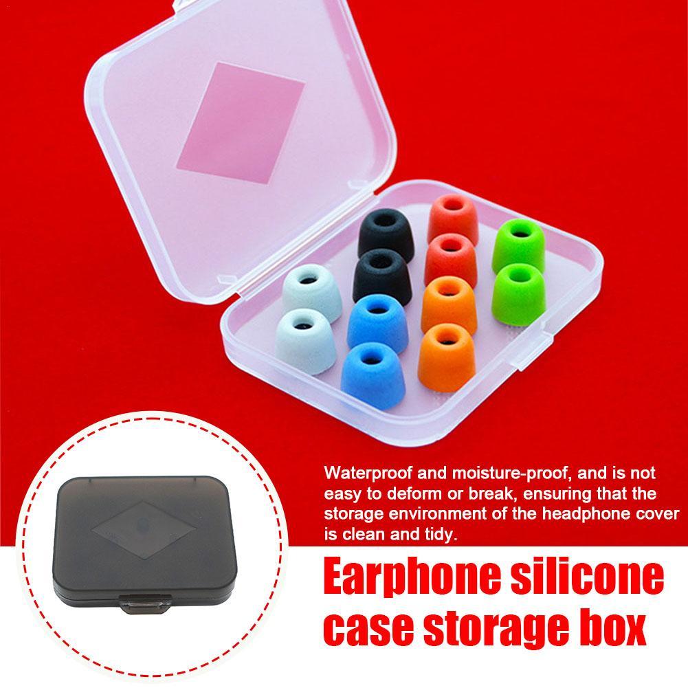 イヤホンシリコンケース収納ボックス透明イヤホンシリコンカバー - Earphone Foam Tip のレビューと価格
