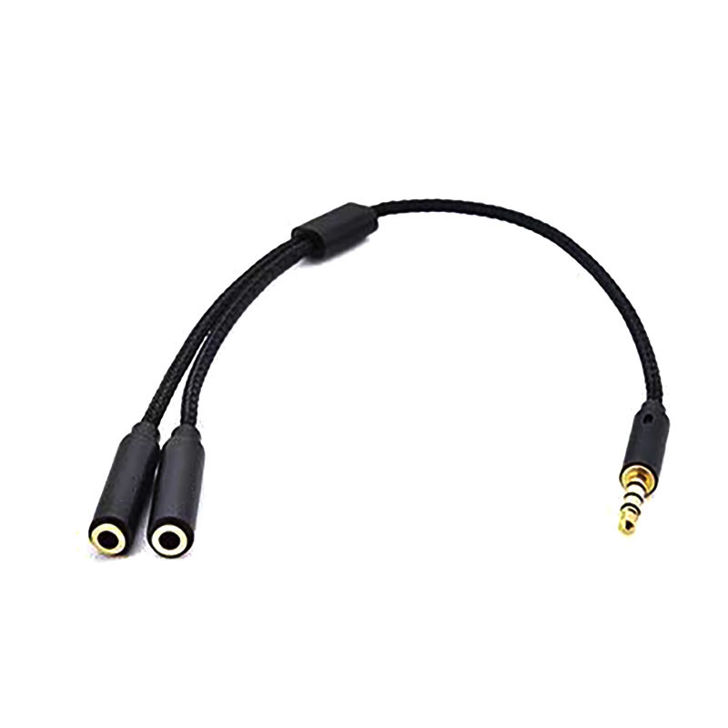 編組3.5mmオーディオスプリッターケーブル 1オス-2メス - Earphone Splitter Jack のレビューと価格