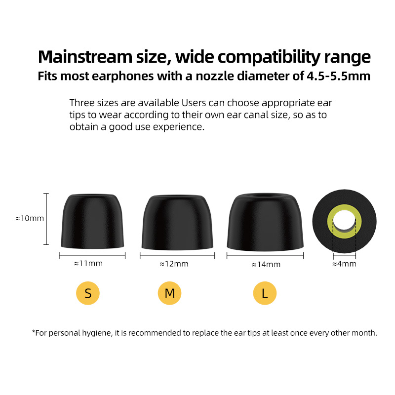 KZ フォームヒント T400 削減歯トーンメモリ綿耳栓メモ - Earphone Foam Tip のレビューと価格